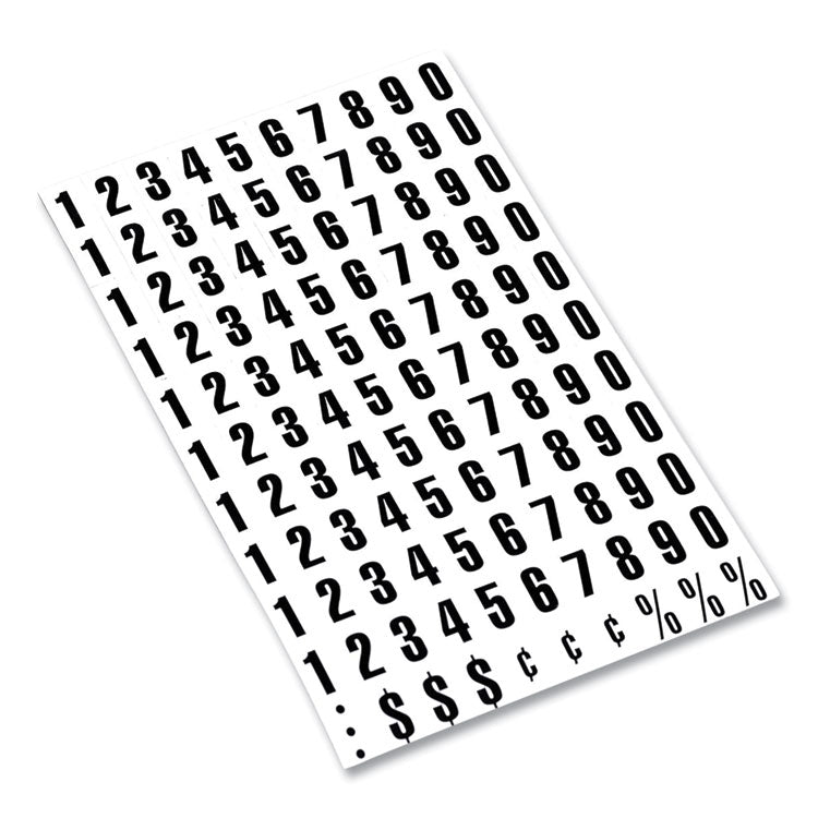 Heavy-Duty Board Magnets, Numbers, 0.75" Tall, Black Characters, 109 Pieces