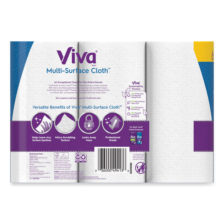 Multi-Surface Cloth Choose-A-Sheet Kitchen Roll Paper Towels 2-Ply, 11 X 5.9, White, 83/roll, 6 Rolls/pack, 4 Packs/carton