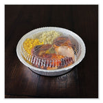 Round Aluminum To-Go Container Lids, Dome Lid, 9" Diameter, Clear, Plastic, 500/Carton
