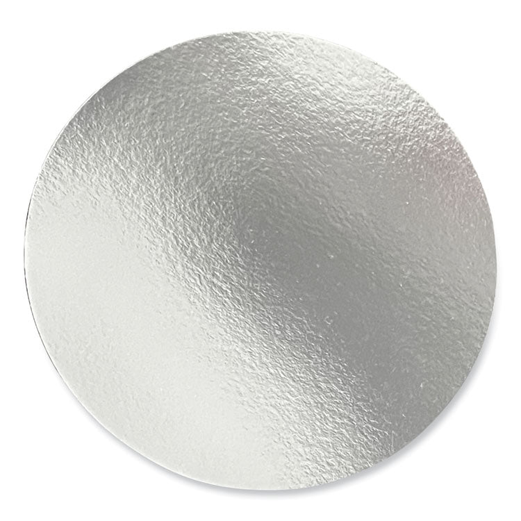 Round Aluminum To-Go Container Lids, Flat Lid, 7" Diameter, Silver, Paper, 500/Carton
