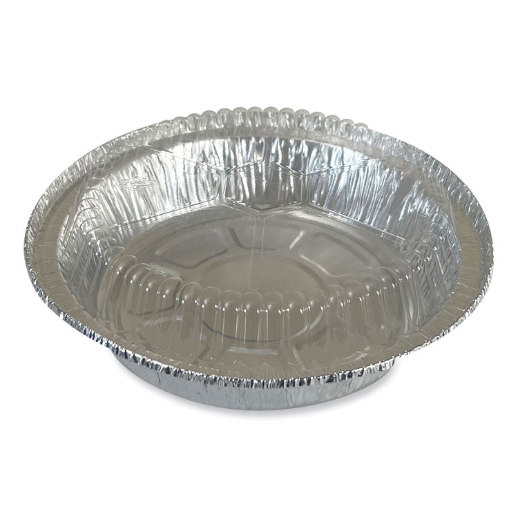 Round Aluminum To-Go Container Lids, Flat Lid, 7" Diameter, Silver, Paper, 500/Carton
