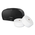 Valay Small Core Jumbo Bath Tissue Dispenser, 5.62 x 11.4 x 21.2, Black