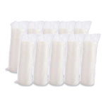 Cold Cup Lids, Fits 8 oz to 32 oz Cold Cups/Containers, Plastic, Translucent, 100/Sleeve, 10 Sleeves/Carton