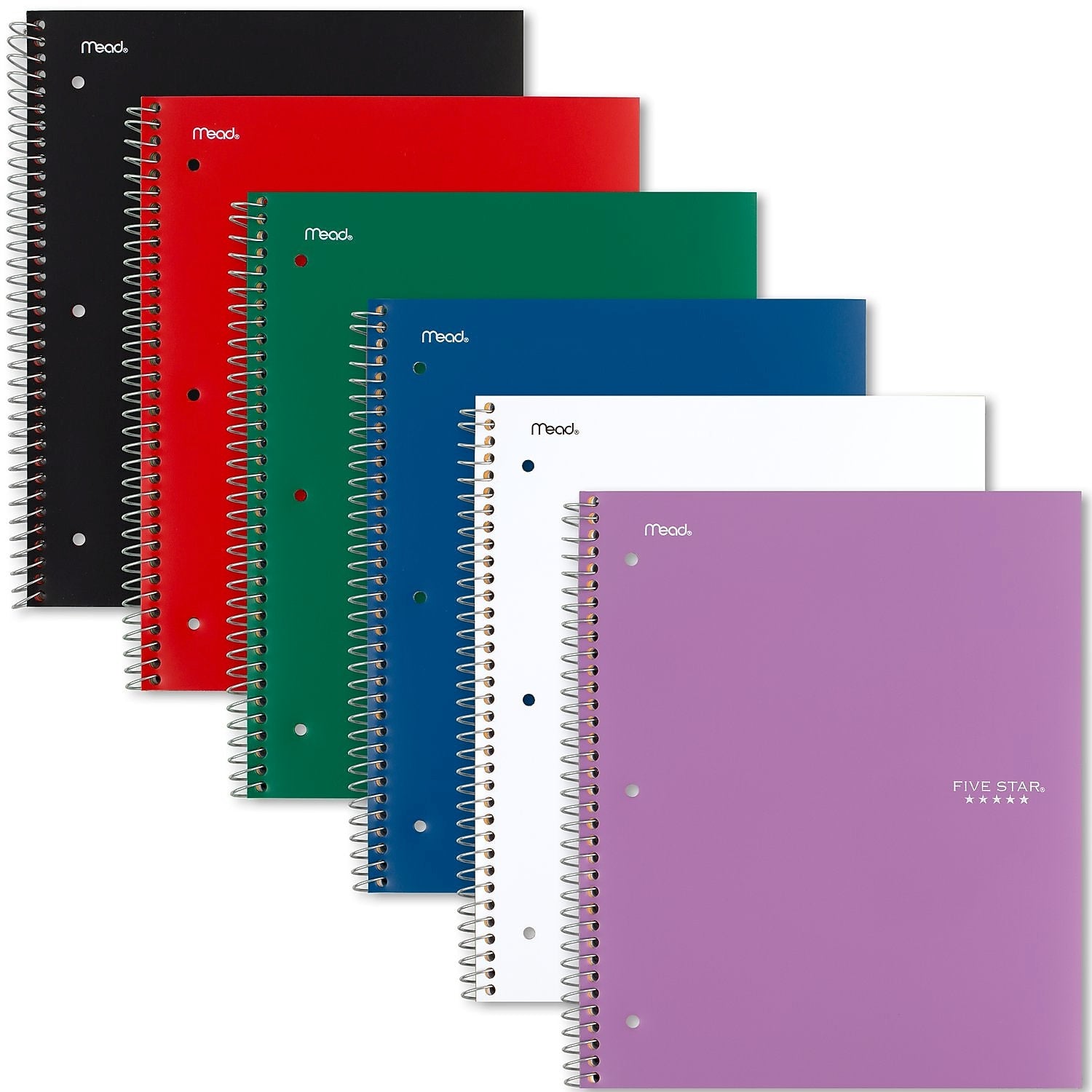 Five Star 3-Subject Notebooks, 8.5" x 11", College Ruled, 150 Sheets (06050/06210)