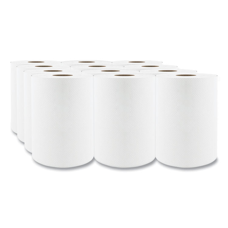Select Roll Paper Towels, 1-Ply, 7.88" x 350ft, White, 12 Rolls/Carton