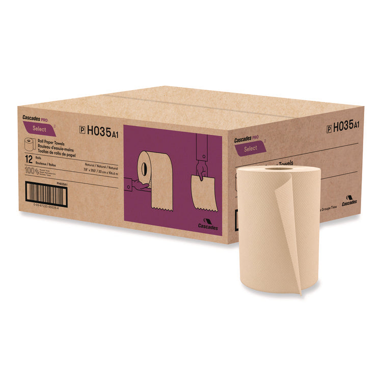 Select Hardwound Roll Towels, 1-Ply, 7.88" X 350 Ft, Natural, 12 Rolls/carton