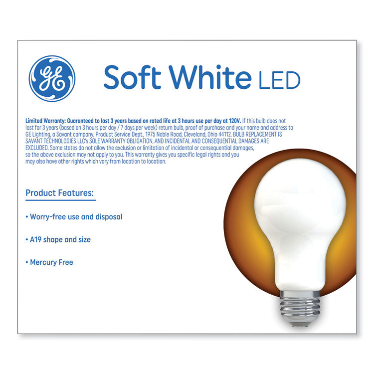Classic Led Soft White Non-Dim A19 Light Bulb, 9 W, 2/pack