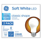 Classic Led Non-Dim A19 Light Bulb, 8 W, Soft White, 2/pack