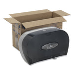 Two-Roll Bathroom Tissue Dispenser, 13.56 x 5.75 x 8.63, Smoke