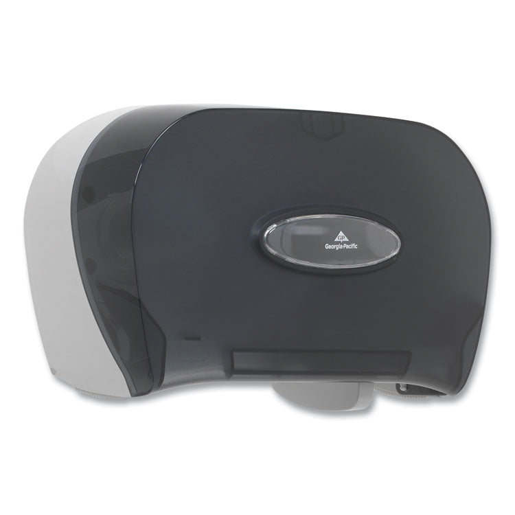 Two-Roll Bathroom Tissue Dispenser, 13.56 x 5.75 x 8.63, Smoke