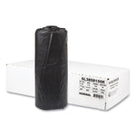 Low-Density Commercial Can Liners, 60 gal, 1.5 mil, 38" x 58", Black, Interleaved Roll, 20 Bags/Roll, 5 Rolls/Carton