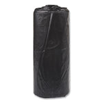 Low-Density Commercial Can Liners, 60 gal, 1.5 mil, 38" x 58", Black, Interleaved Roll, 20 Bags/Roll, 5 Rolls/Carton