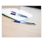 Z-Grip Flight Ballpoint Pen, Retractable, Bold 1.2 mm, Blue Ink, Black/Blue/White Barrel, 12/Pack