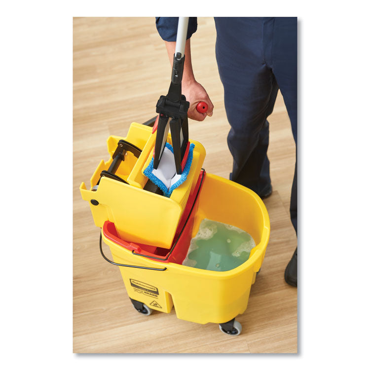 Wavebrake 2.0 Bucket/wringer Combos, Side-Press, 35 Qt, Plastic, Blue