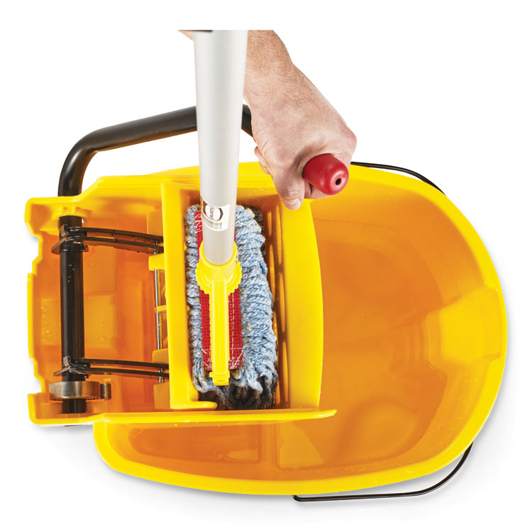 Wavebrake 2.0 Bucket/wringer Combos, Side-Press, 35 Qt, Plastic, Yellow