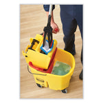 Wavebrake 2.0 Bucket/wringer Combos, Down-Press, 35 Qt, Plastic, Black