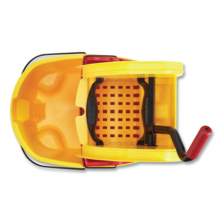 Wavebrake 2.0 Bucket/wringer Combos, Down-Press, 35 Qt, Plastic, Yellow