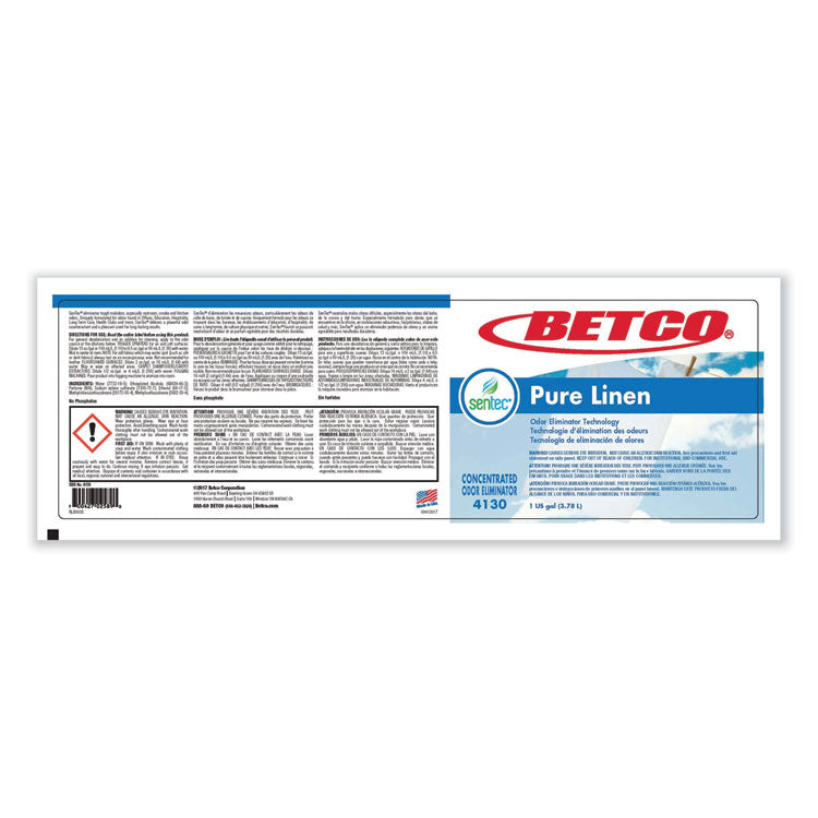 Sentec Pure Linen Concentrate Odor Eliminator, Pure Linen Scent, 2 L Bottle, 2/carton