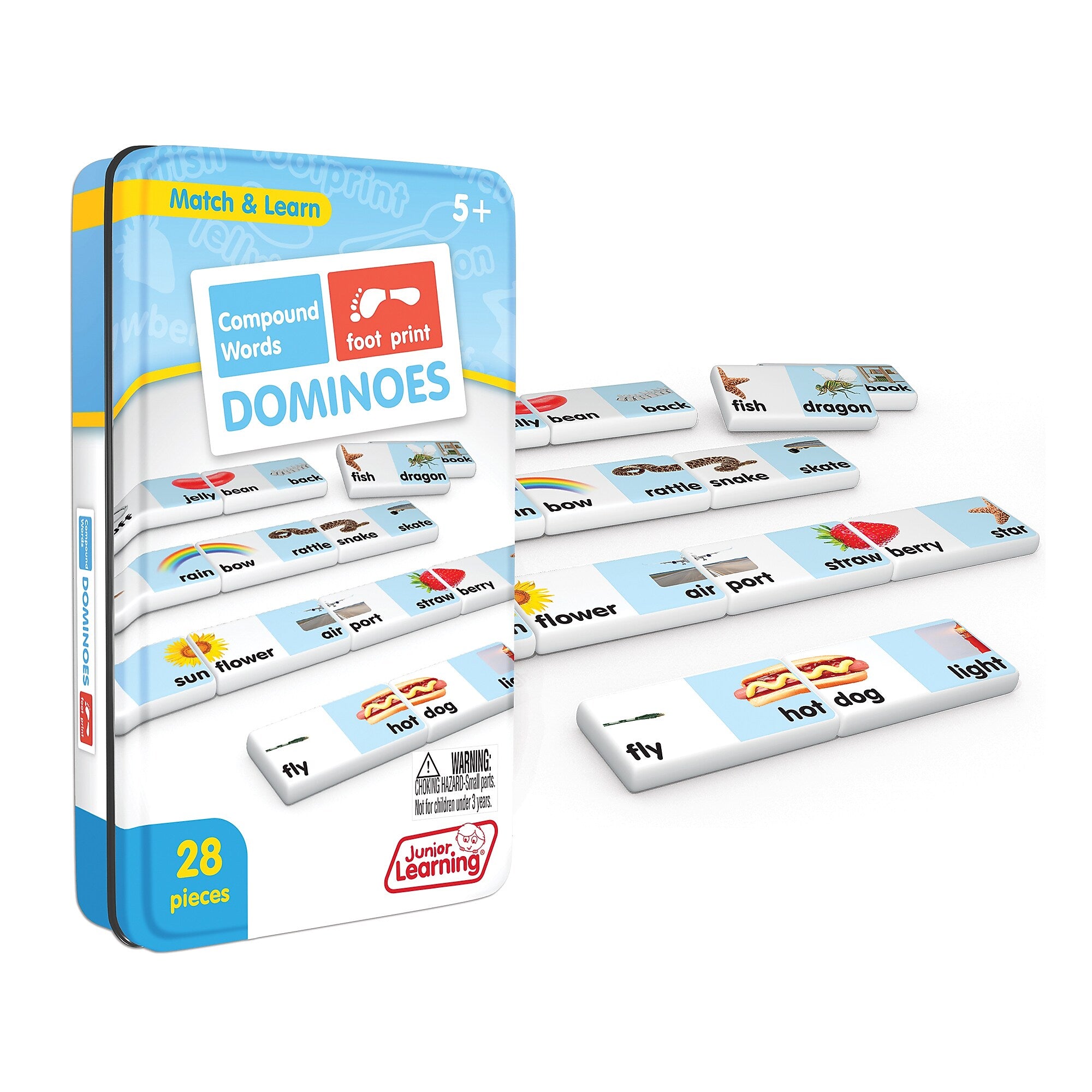 Junior Learning Compound Words Match & Learn Dominoes, 2/Bundle (JRL668-2)