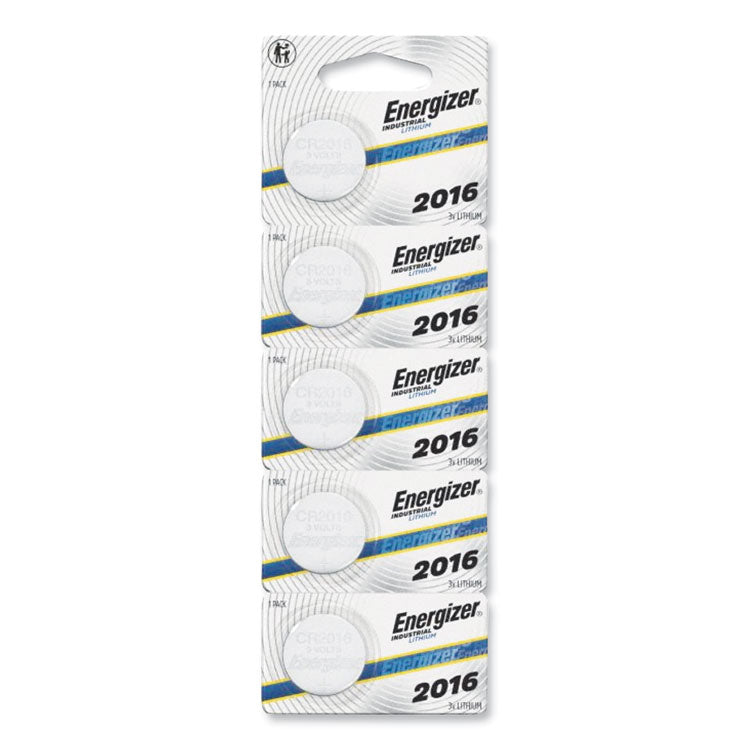 Industrial Lithium Cr2016 Coin Battery With Tear-Strip Packaging, 3 V, 100/box