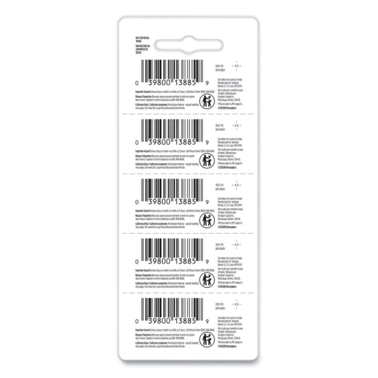 Industrial Lithium CR2025 Coin Battery With Tear-Strip Packaging, 3 V, 100/box