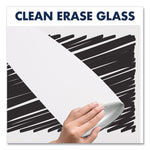 InvisaMount Vertical Magnetic Glass Dry-Erase Boards, 42" x 74", White Surface
