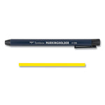 Wax-Based Marking Pencil, 4.4 Mm, Yellow Wax, Navy Blue Barrel, 10/box