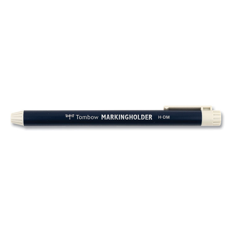 Wax-Based Marking Pencil, 4.4 Mm, White Wax, Navy Blue Barrel, 10/box