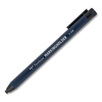 Wax-Based Marking Pencil, 4.4 Mm, Black Wax, Navy Blue Barrel, 10/box