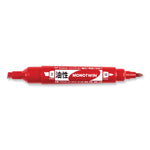 Mono Twin Bold Permanent Marker, Fine/broad Tips, Red, 10/box