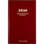 AT-A-GLANCE 2026 Hardcover Diary, 7.75" x 12", Ruled, Red (SD377-13-26)
