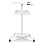 VUM Mobile Workstation, 30.75" x 22.28" x 36.12" to 48.25", White
