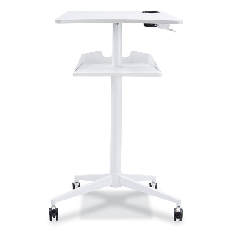 VUM Mobile Workstation, 30.75" x 22.28" x 36.12" to 48.25", White