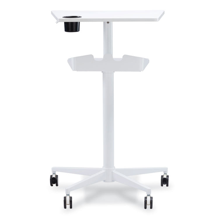 VUM Mobile Workstation, 30.75" x 22.28" x 36.12" to 48.25", White
