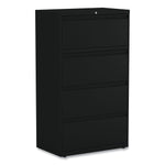 Alera® 4-Drawer 30"W Lateral File Cabinet; Black, Legal (ALELA54305BL)