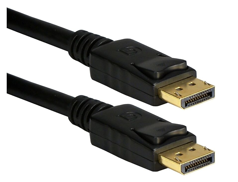 QVS 6' Display Port to Display Port Audio/Video Cable, Male to Male (DP-06)