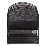 Onyx Mesh Desk Organizer, Two Horizontal and Six Upright Sections, Letter Size Files, 13.25 x 11.32 x 13.32, Black