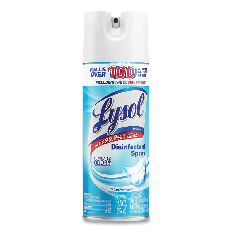 Disinfectant Spray, Crisp Linen Scent, 12.5 Oz Aerosol Spray