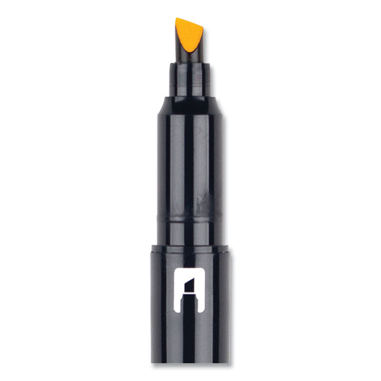 Highlighters, Golden Yellow Ink, Bullet/Chisel Tip, Golden Yellow Barrel, 10/Box
