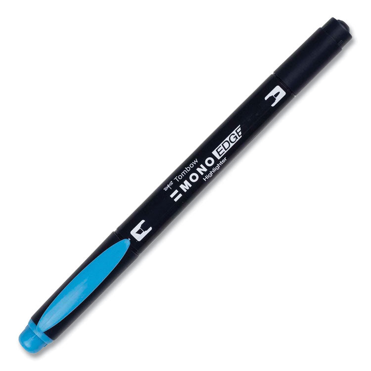 Highlighters, Skyblue Ink, Bullet/Chisel Tip, Skyblue Barrel, 10/Box