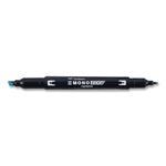 Highlighters, Skyblue Ink, Bullet/Chisel Tip, Skyblue Barrel, 10/Box