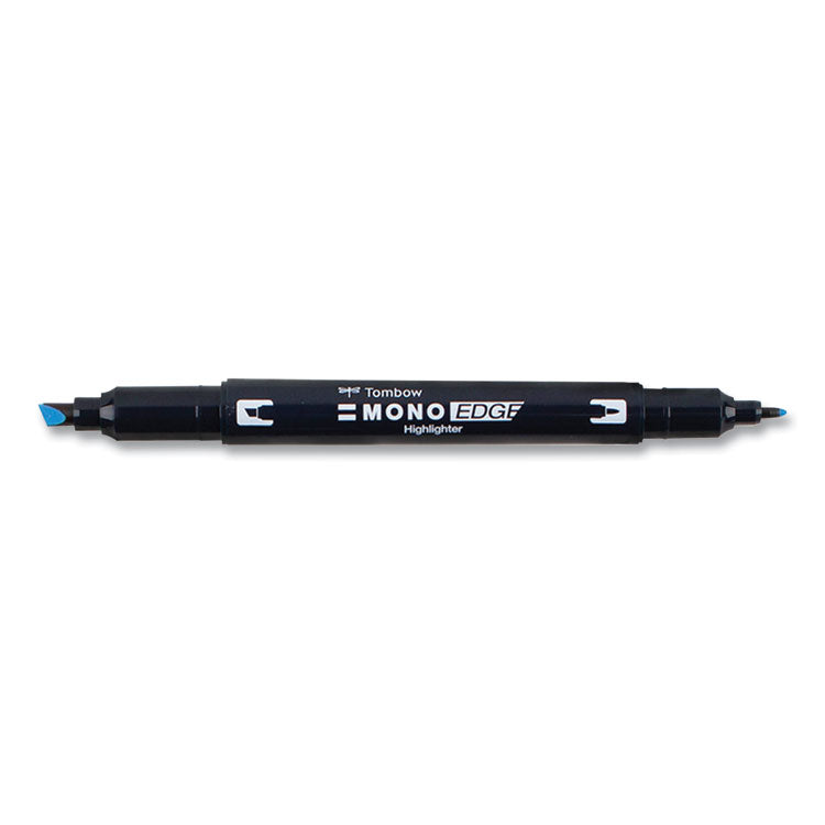Highlighters, Skyblue Ink, Bullet/Chisel Tip, Skyblue Barrel, 10/Box