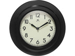 Infinity Instruments Retro Escape Wall Clock, Plastic/Glass, 9.75"Dia. (20305BK-4543)