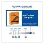 Color Cardstock, 65 lb Cover Weight, 8.5 x 11, Orange, 250/Ream