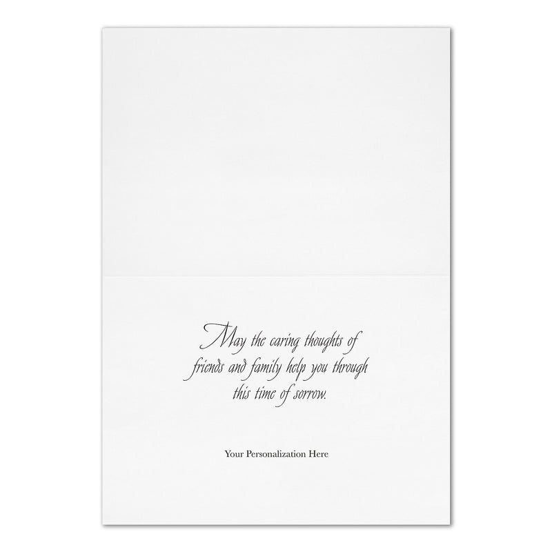 "Flourish Sympathy" Card w/ White Unlined Envelope, 25/BX