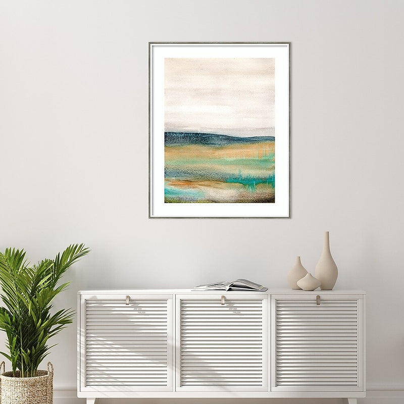 Amanti Art Foggy Mountain by Xizhou Xie Wood Framed Wall Art Print, 33" x 41" (A42677450023)