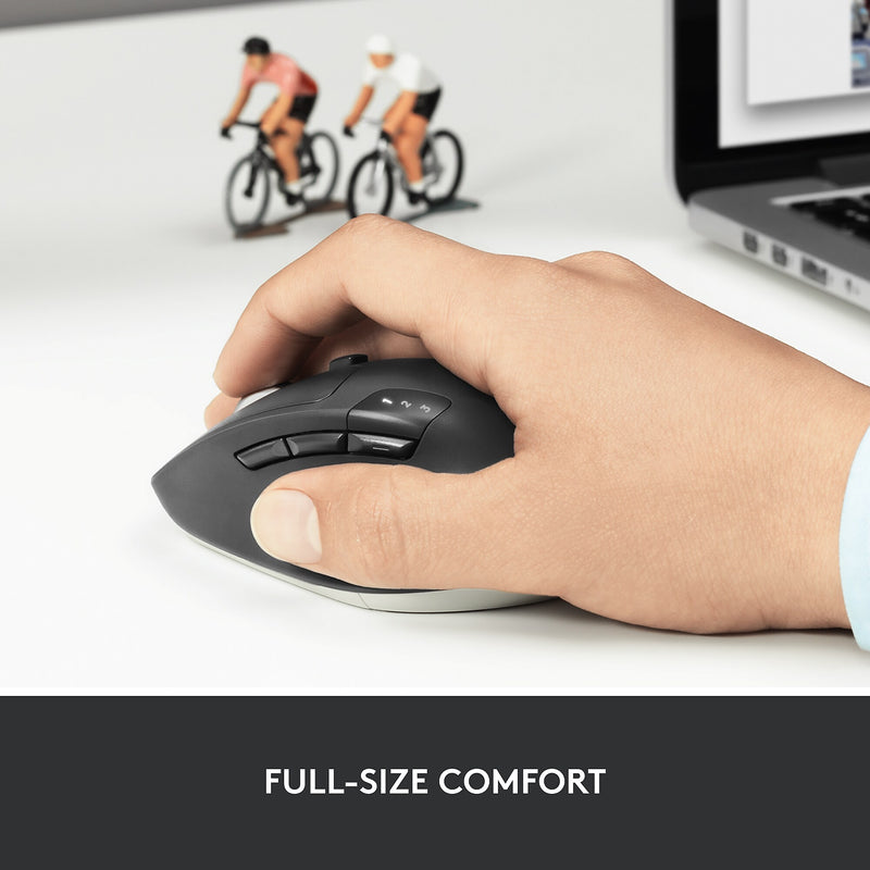 Logitech M720 Triathlon Wireless Ergonomic Optical Mouse, Black (910-004790)