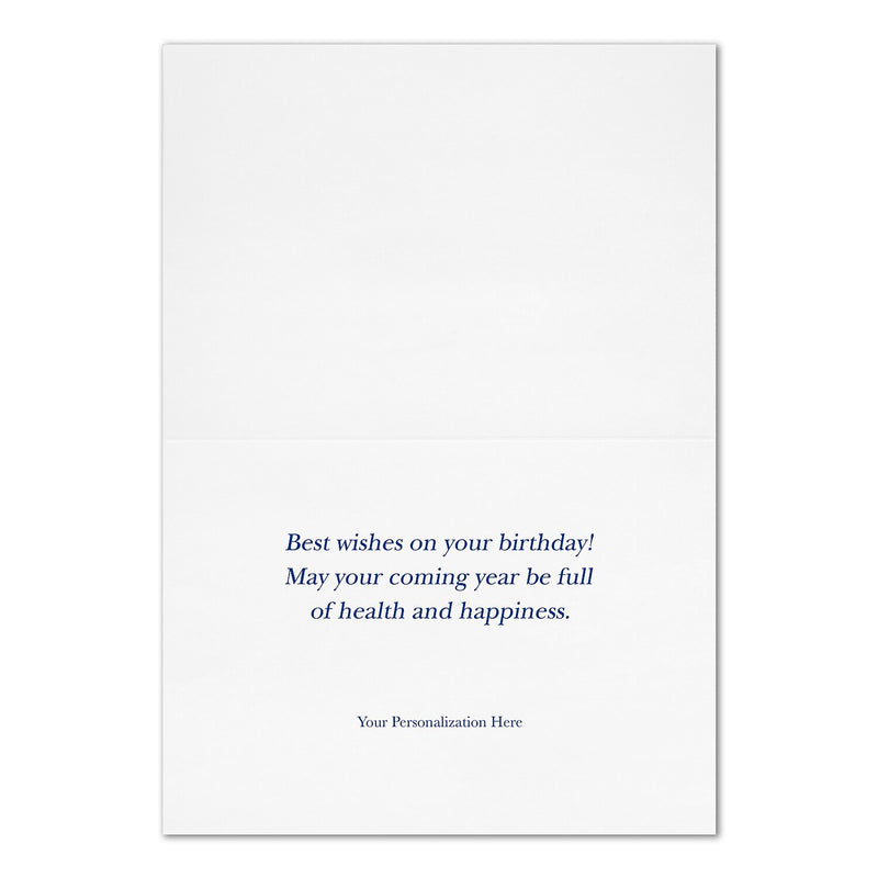 "Birthday Style" Birthday Card w/ Gold Lined White Envelope, 100/BX
