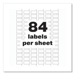 Permatrack Destructible Asset Tag Labels, Laser Printers, 0.5 X 1, White, 84/sheet, 8 Sheets/pack