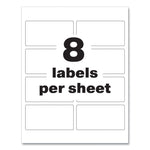 Permatrack Destructible Asset Tag Labels, Laser Printers, 2 X 3.75, White, 8/sheet, 8 Sheets/pack